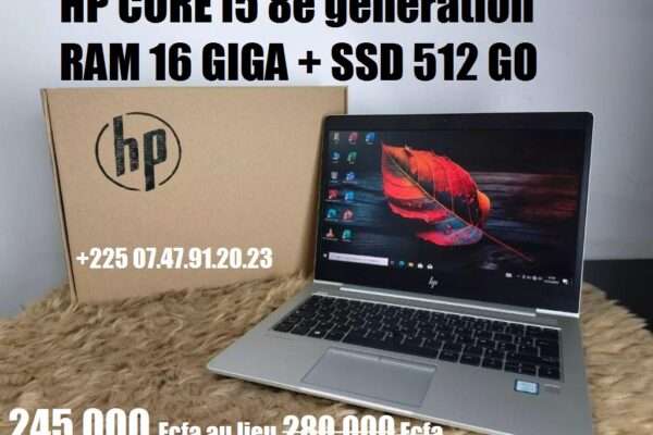 HP PRO G6 CORE i5 8e génération ram 16go + ssd512