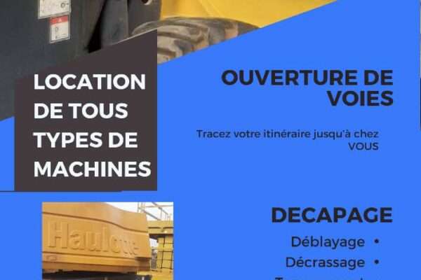 Location des machines de travaux