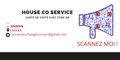 Conception carte visite à code QR intégré