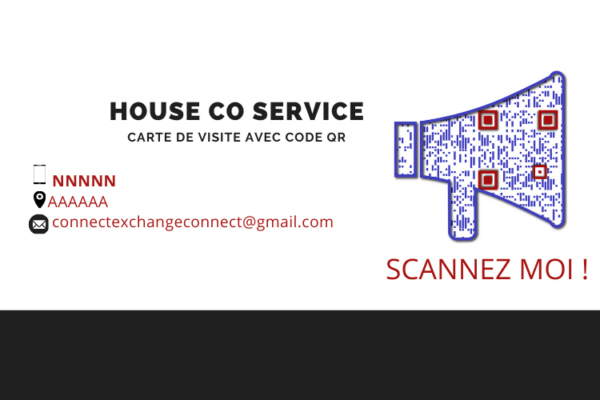 Conception carte visite à code QR intégré